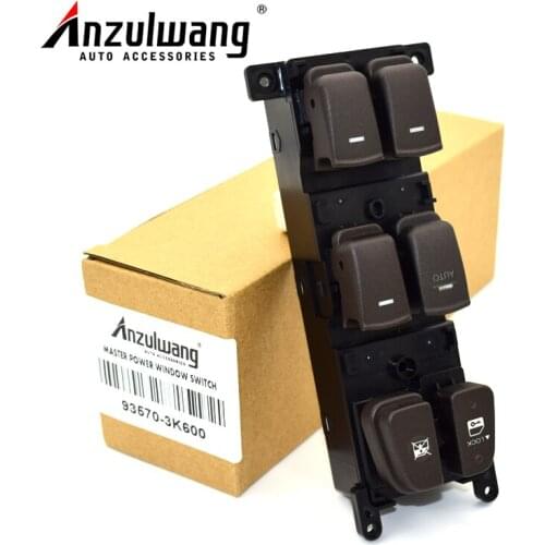 ANZULWANG 93570-3K600 935703K600 Window Main Switch Button LHD For 08-10 Hyundai NF Sonata