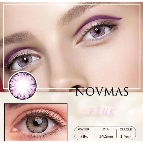 2pcs/Pair Contact Lenses Colored Contact Lenses for Eyes Colored Yearly Blue Brown Colorful Beauty Eye Contact Lenses Eye Color