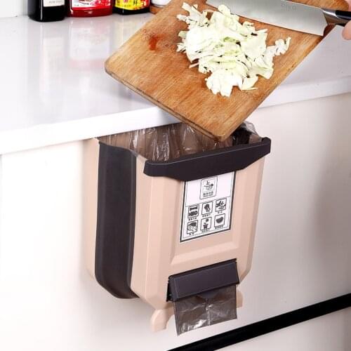Kitchen Folding Trash Can Car Recycle Bin Trash Bin Kitchen Dustbin Garbage Rubbish Bin Garbage Can Waste Bin For Kitchen