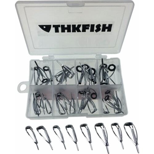 40 Pcs/Lot 1.8mm-3.0mm Fishing Rod Guides Top Tips Replacement Parts Spinning Casting Rod Sea Fishing Tip Tops Rod Guide Kit