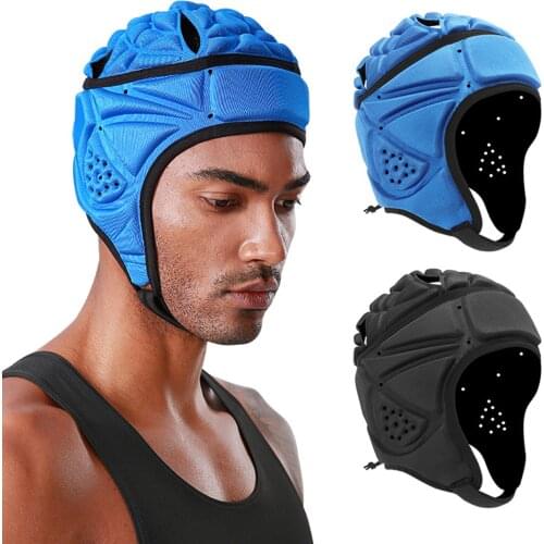 Newest Arrival Adults Protective Hat Unisex Shockproof Safety Helmet with Air Vents for Rugby Hockey Black/Blue