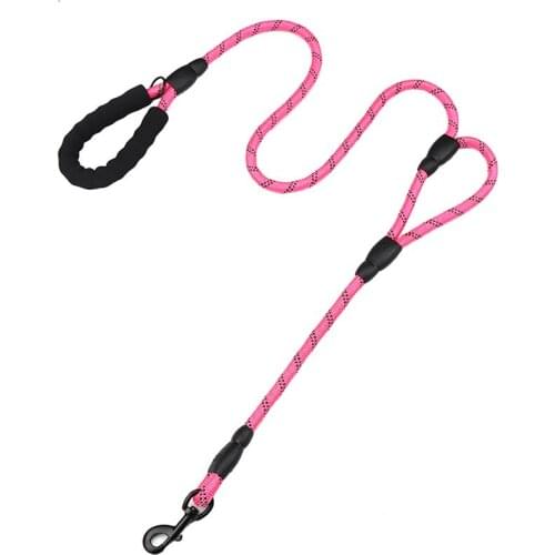 Small Dog Collars Leash Creative Reflective Double Handles Design Outdoor Dog Walking Training Running Leash Dogs Accessories