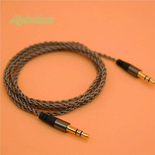 Aipinchun 3.5mm to 3.5mm Jack Silver-Plated Audio AUX Headphone Cable Headset Cord for iPhone Samsung for MP3 120CM