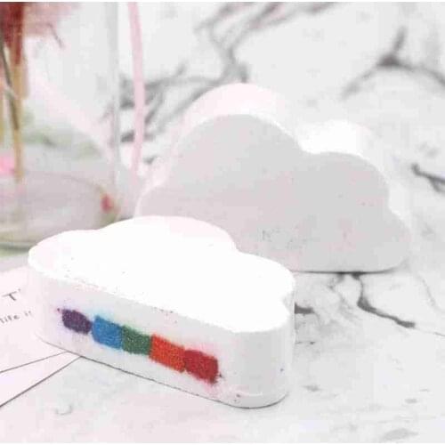 Rainbow Soap Cloud Bath Salt SPA Bath Bombs Bath Salt Soap Moisturizing Natural Oils Bath Fizzy Exfoliating Cleaning Body Skin
