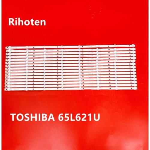 100% New 15pcs/Kit LED strips for TOSHIBA 65 TV 65L621U Rev.A