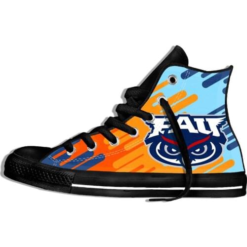 Casual Shoes Mens Balck Florida Atlantic Hot And Owls Comfort Walking Shoes Lace Up Men Fashion Footwear Man And Woman