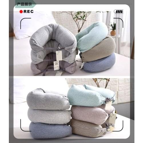 Neck pillow U-shaped pillow particle travel pillow U-shaped pillow lunch rest pillow health pillow particle neck pillow