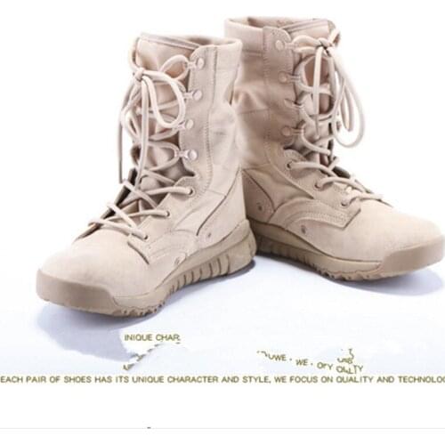 Outdoor Tactical Trainning Trekking Camping Working Boots Spring Autumn Canvas Ventilation Single CS High Help Climbing Shoes