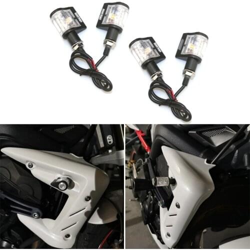 Universal Motorcycle LED Indicator Moto Turn Signal Lights 12V 8mm Amber Flasher Lamp for Honda Yamaha Suzuki Kawasaki Triumph