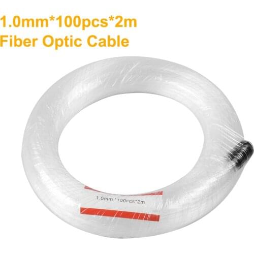 1.0mm*100PCS*2M End-Emitting Optical Fiber Car Ceiling Guide Light Source Starry Sky Installation Cable
