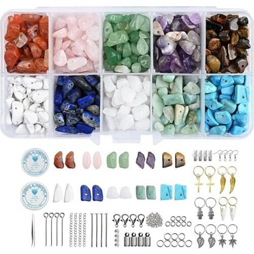 10 Different Type Gemstone Chip Bead Natural Stones Irregular Shaped Loose Beads for DIY Necklace Bracelet Making