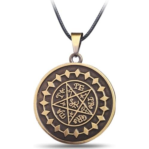 12pcs/lot Cosplay Black Butler Jewelry Necklace Pendant Bronze Alloy charm necklaces Rope Chain Mens Accessories