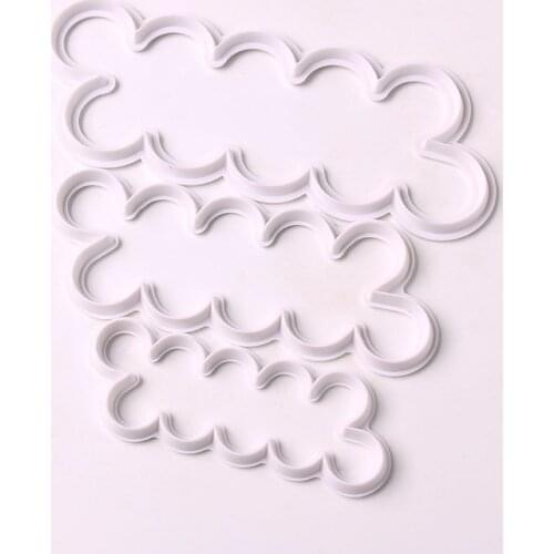 3Pcs Rose Petal Flowers Cutter Cake Fondant Cutter Decorating Mold Sugar Baking Mold Kitchen Tool Baking Accessories Pastry Tool