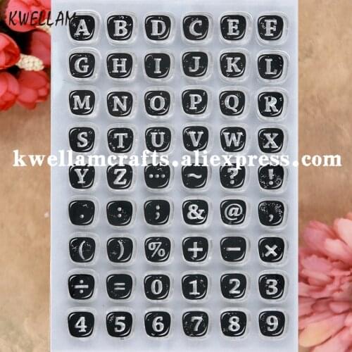 English Alphabet Number Symbol Punctuation Scrapbook photo cards rubber stamp clear stamp transparent stamp 9081508