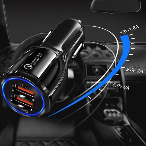 3.1A Dual USB Car Charger 3.0 Quick Charge for opel astra peugeot 307 bmw e46 kia cerato nissan teana seat ibiza accessories
