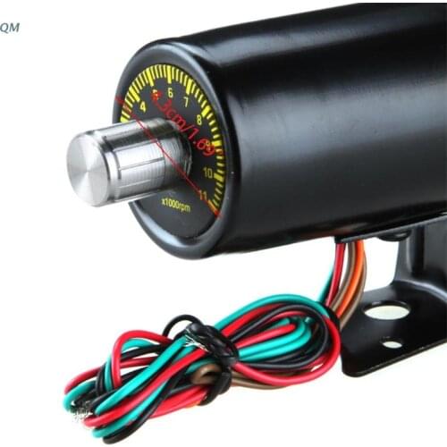 Car Gauge Adjustable 1000-11000 RPM Tacho Shift Light Tachometer Red LED Aluminum Black Shell Surface 13MF
