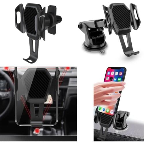 Car Phone Holder For Samsung S10 iPhone Huawei Vent Mobile Cell Phone Car Holder Air outlet Automatic support smartphone