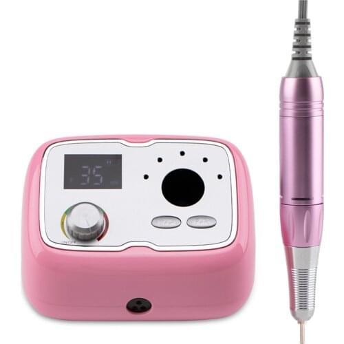 Cordless Desktop Nail Drill Box Stand Manicure Machine Portable 35000RPM Electric Rechargeable Nail Art Polisher Equipment 811