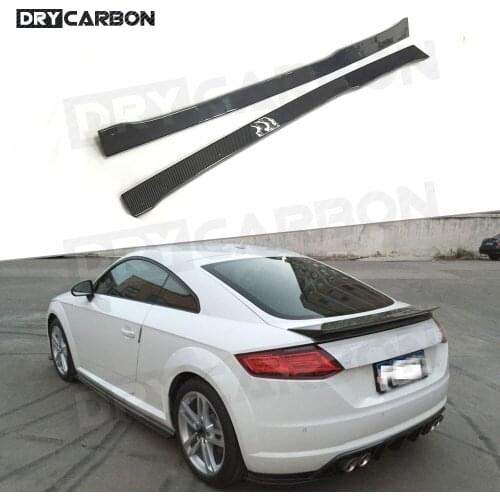 Carbon Fiber Side Skirts side Bumper Aprons For Audi TT TTS TTRS 2014- 2017 BT Style Door Sill Guard Strips Car Styling