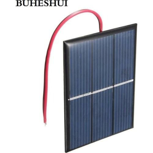 BUHESHUI Wholesale 0.65W 1.5V Mini Solar Cell Polycrystalline Solar Panel 80*60MM+Cable Education Kits 50pcs/lot Free shipping