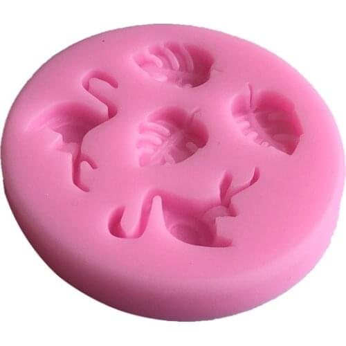 Turtle leaf/flamingo fondant silicone mold decoration tool chocolate mold cake clay fudge mold Sugarcraft, kitchen utensils