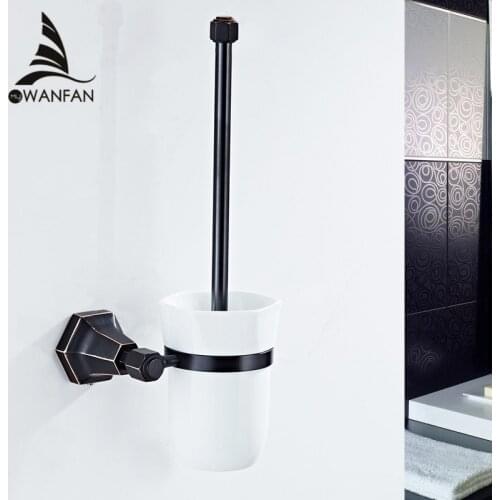 Toilet Brush Holders European Brass Gold Plated Bathroom Products Toilet Brush in Cleaning Brushes Bathroom Accessories 93009