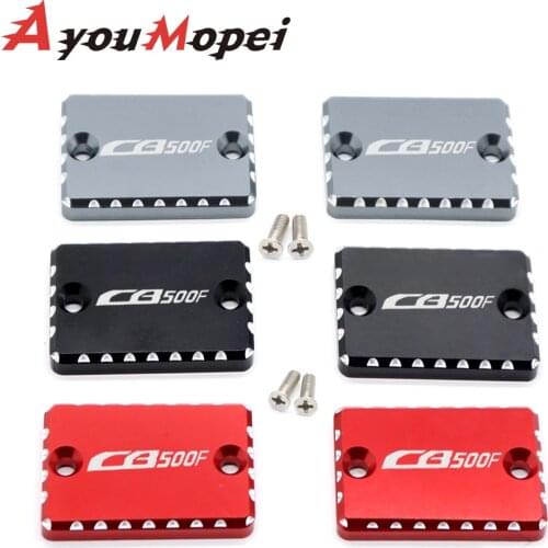 For HONDA CB500F CB 500F 2021 New CNC Motorcycle Red/Black Front Brake Fluid Cap Cover Master Cylinder Fluid Pump Tank Protector