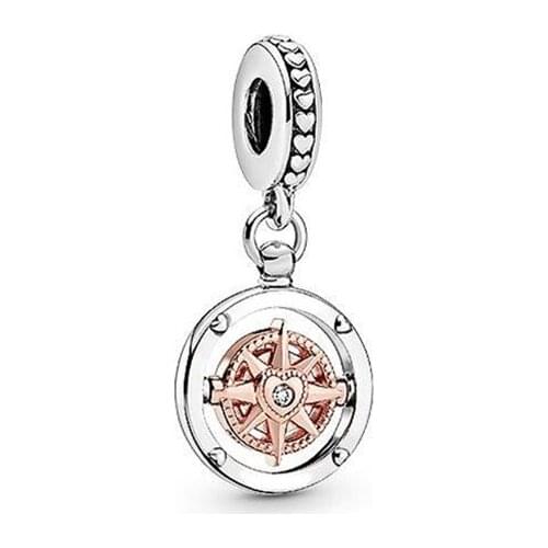 GChic 2020 Glamorous Golden Club Clip DIY Compass Beads Charms Pendant for Original Pandora Moment Bracelets Women Jewelry