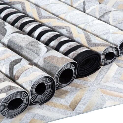 Geometric Anti-slip Carpet for Living Room Home Indoor Printed Decoration Area Rugs Bedroom Bedside Bay Window Sofa Floor Mat