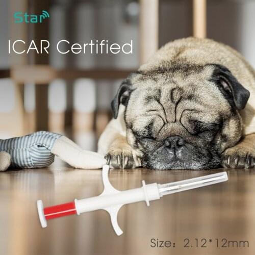 Animal Id Implantable Injector Rfid Transponder Syringe With Rfid Glass Capsule Tag 2*12mm Set X50