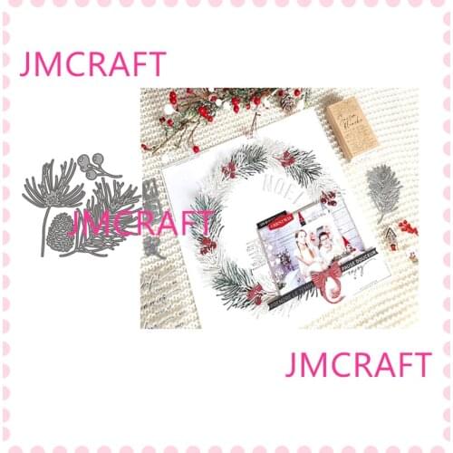 JMCRAFT Pine Leaves And Pine Cones And Pine Nuts Metal Cutting Dies DIY Scrapbook Handmade Paper Craft Metal Steel Template Dies