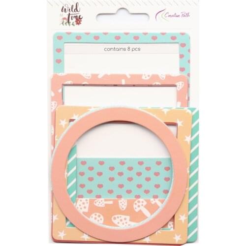 CRZCrafter Chipboard Frames Self-Adhesive Stickers Embellishments DIY Crafts Scrapbooking Cardmaking Journaling Decorations