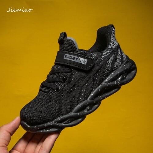 JIEMIAO 2021 New Childrens Shoes Mesh Breathable Casual Sneakers for Boys Lightweight Kids Shoes Soft Bottom Running Shoe