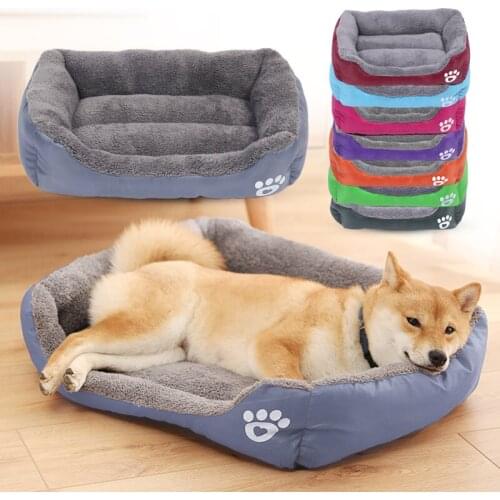 Pet Dog Bed S-3XL Fluffy Soft Warming Dog House Waterproof Bottom Nest Dog Baskets Winter Kennel Cats Bed Sofa For Large Dogs
