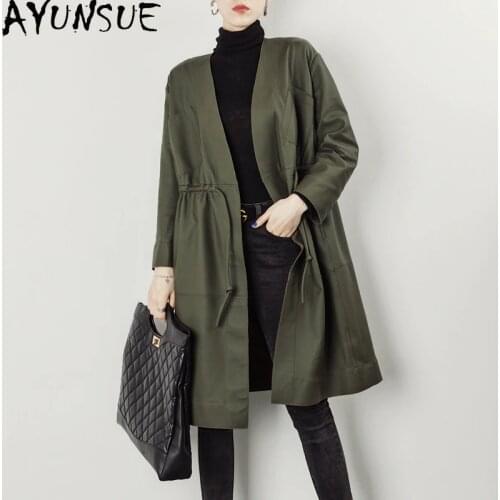 AYUNSUE High Quality Genuine Leather Jacket Women Sheepskin Coat Female Korean Clothes Spring Autumn Casual 2020 Femme Veste 66