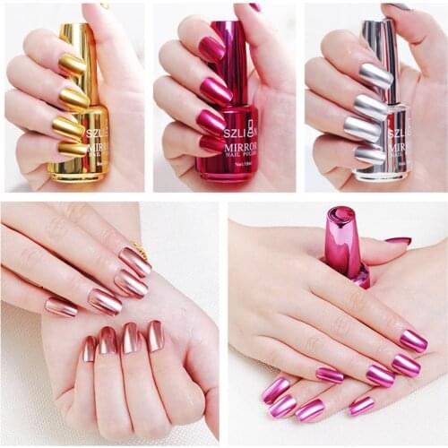 Metallic Nail Polish Magic Mirror Effect Harmless Long-Lasting Varnish Mirror Effect Long Lasting Nail Decor