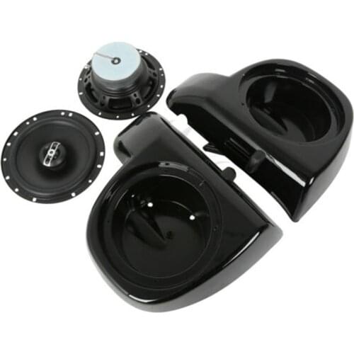 Motorcycle Vented Fairing Lower 6.5" Audio Speakers + Box Pods For Harley Touring Road King Street Electra Glide 2014-2020