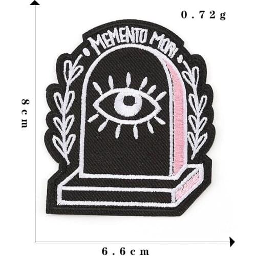 HORROR Punk Skull Embroidery Iron On Patches Of Clothing Accessories Black Badge