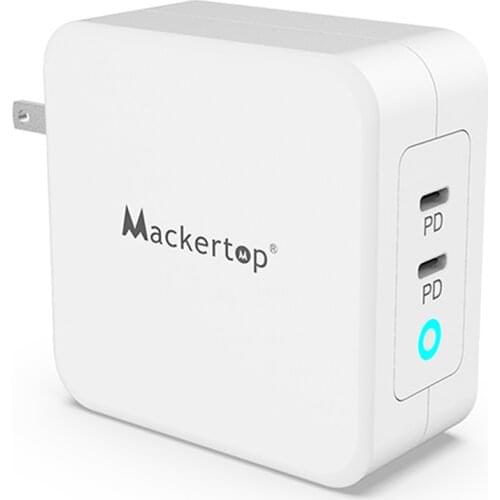 PD100W Charger with GaN Tech, 2-45W Port USB C Charger with laptop Power Delivery for MacBook ,Dell, iPad Pro,iPhone,Switch