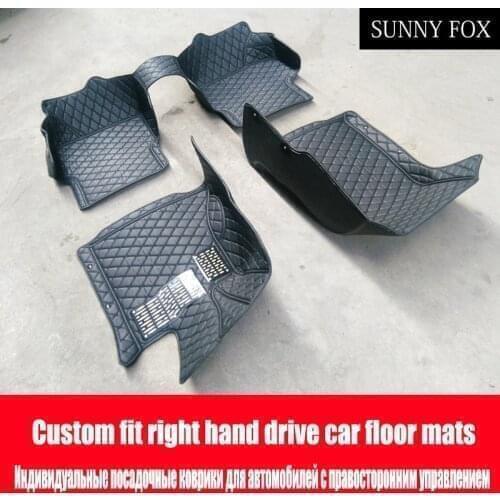 Right hand drive Uk model car floor mats for Honda Accord 7th 8th 9th generation HRV Vezel FIT CRV CR-V City 5D car-styling car