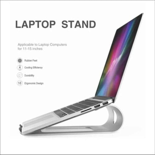 Adjustable Aluminum Alloy Notebook, Stand Universal Notebook Stand Portable Notebook ,Stand Suitable For Macbook Air Silver Home