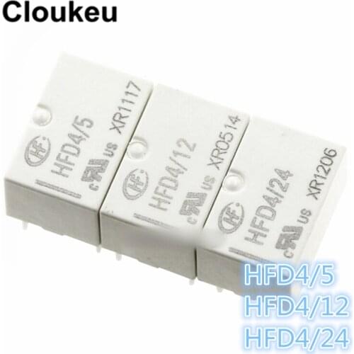 2Pcs Relay DIP8 HFD4/ 5V 12V 24V 2A