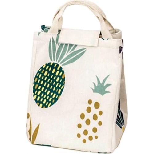 Lunch Bags Waterproof Insulated Canvas Portable Reusable Lunch Bags for Students