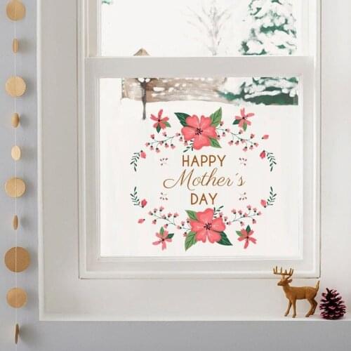 Creative Flower Garland Wall Stickers Home Living Room Decoration Modern Bedroom Door Sticker Vinyl Self-adhesive Wallpaper