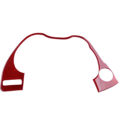 Beler Dashboard Speedometer Gauge Decoration Instrument Panel Trim Fit for Infiniti Q50 Q60 2014-2017 2018 2019 Red Carbon Fiber