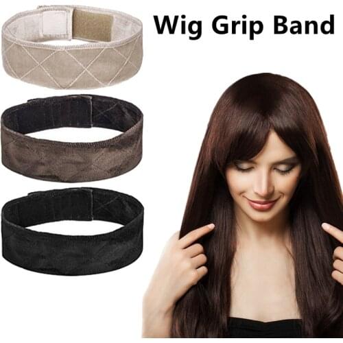 3 Colors Velvet Wig Grip Band Adjustable Velcro Fastener Grip Headband For Anti-slip wigs Accessories Fashionable and Durable