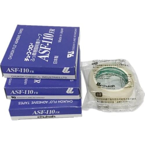 Japan CHUKOH FLO PTFE Adhesive Tape T0.08mm*W25mm*L10m For Packaging Machine ASF-110FR