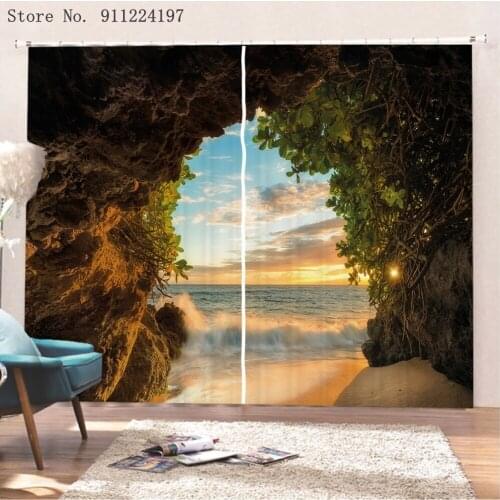 2 Panels Beautiful Scenery Pattern Window Curtains Fabric Drapes Darkening Living Room Bedroom 3D Print Insect Window Curtains