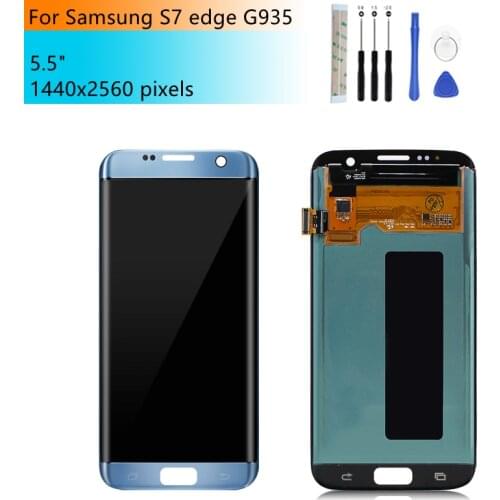 AAA Quality For SAMSUNG GALAXY S7 Edge Lcd Display Touch Screen Digitizer Assembly G935 G935F With frame Replacement repair part