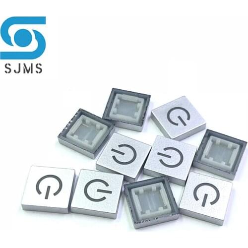100Pcs 10*10 mm Symbol Power Icon square Switch Cap For 6*6mm Tactile Momentary LED Switch